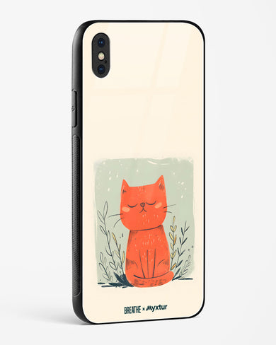 Orange Whiskers [BREATHE] Glass Case Phone Cover (Apple)