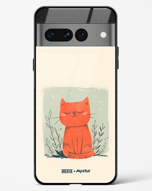 Orange Whiskers [BREATHE] Glass Case Phone Cover (Google)