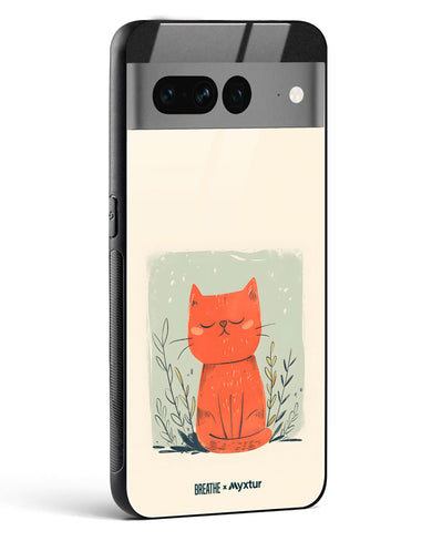 Orange Whiskers [BREATHE] Glass Case Phone Cover (Google)