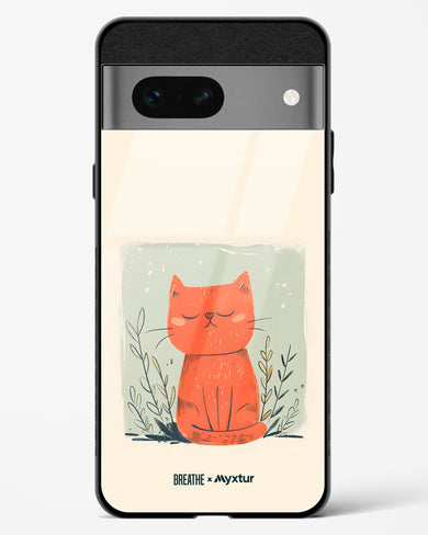 Orange Whiskers [BREATHE] Glass Case Phone Cover (Google)