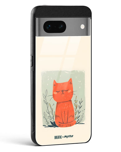 Orange Whiskers [BREATHE] Glass Case Phone Cover (Google)