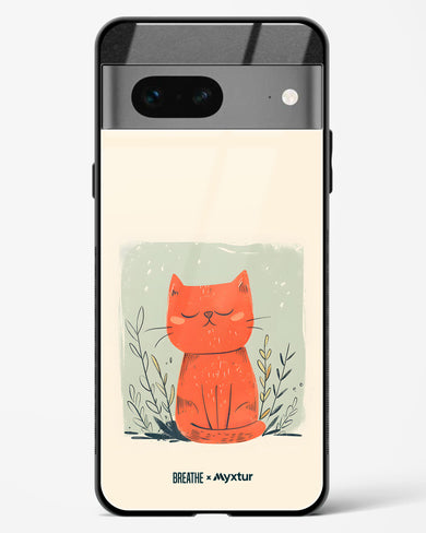 Orange Whiskers [BREATHE] Glass Case Phone Cover (Google)