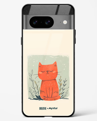 Orange Whiskers [BREATHE] Glass Case Phone Cover (Google)