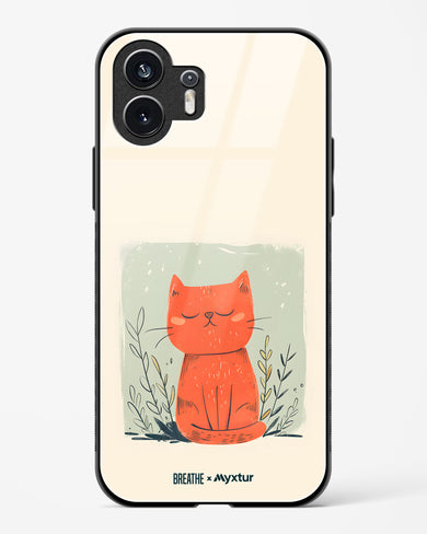 Orange Whiskers [BREATHE] Glass Case Phone Cover (Nothing)