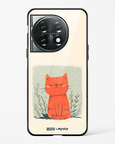 Orange Whiskers [BREATHE] Glass Case Phone Cover (OnePlus)