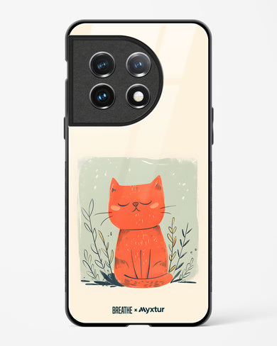 Orange Whiskers [BREATHE] Glass Case Phone Cover (OnePlus)