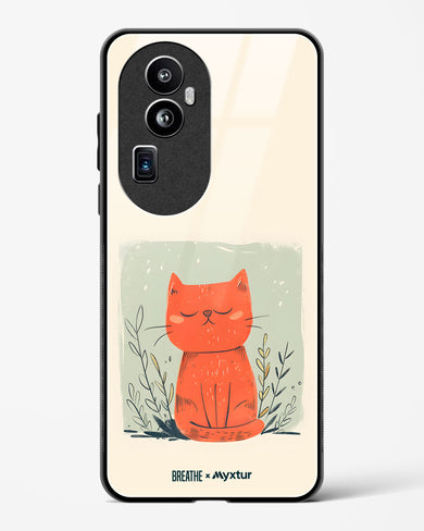 Orange Whiskers [BREATHE] Glass Case Phone Cover (Oppo)