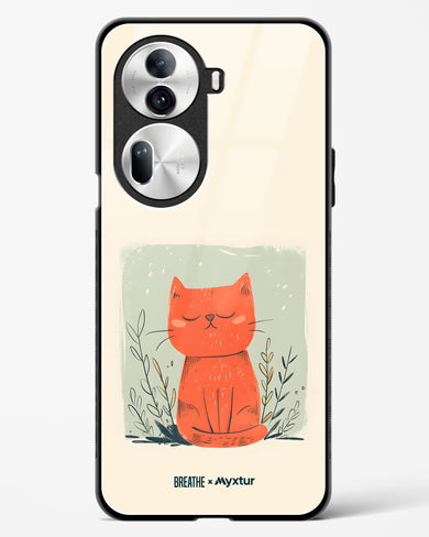 Orange Whiskers [BREATHE] Glass Case Phone Cover (Oppo)