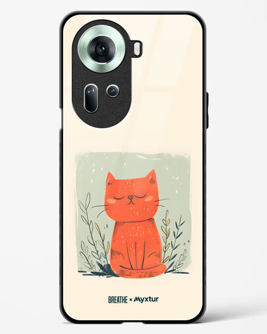 Orange Whiskers [BREATHE] Glass Case Phone Cover (Oppo)