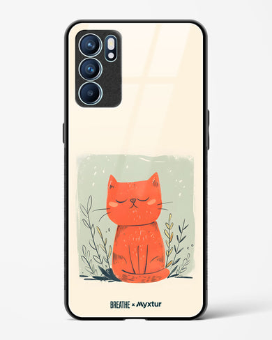 Orange Whiskers [BREATHE] Glass Case Phone Cover (Oppo)