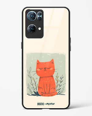 Orange Whiskers [BREATHE] Glass Case Phone Cover (Oppo)