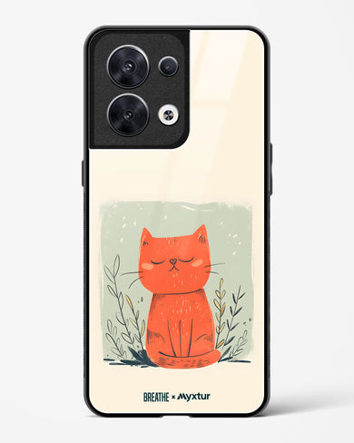 Orange Whiskers [BREATHE] Glass Case Phone Cover (Oppo)