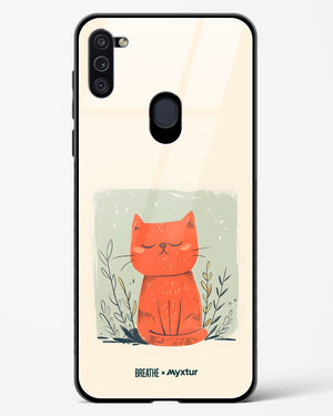 Orange Whiskers [BREATHE] Glass Case Phone Cover (Samsung)