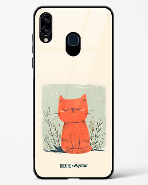 Orange Whiskers [BREATHE] Glass Case Phone Cover (Samsung)