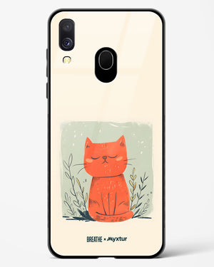 Orange Whiskers [BREATHE] Glass Case Phone Cover (Samsung)