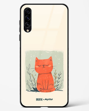 Orange Whiskers [BREATHE] Glass Case Phone Cover (Samsung)