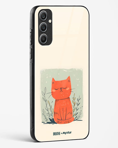 Orange Whiskers [BREATHE] Glass Case Phone Cover (Samsung)