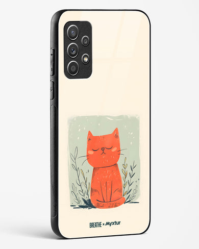 Orange Whiskers [BREATHE] Glass Case Phone Cover (Samsung)