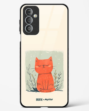 Orange Whiskers [BREATHE] Glass Case Phone Cover (Samsung)
