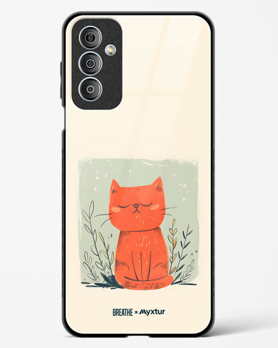 Orange Whiskers [BREATHE] Glass Case Phone Cover (Samsung)