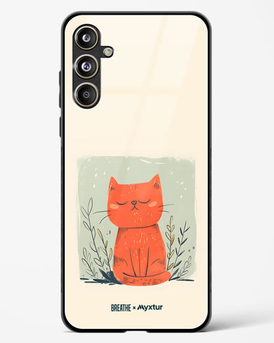 Orange Whiskers [BREATHE] Glass Case Phone Cover (Samsung)
