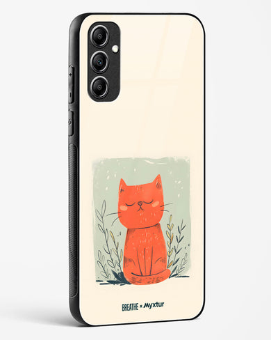 Orange Whiskers [BREATHE] Glass Case Phone Cover (Samsung)