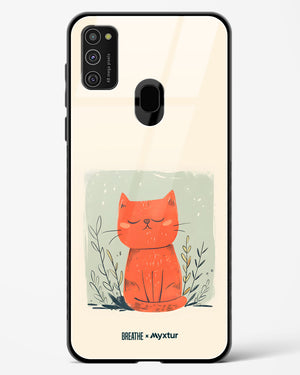 Orange Whiskers [BREATHE] Glass Case Phone Cover (Samsung)