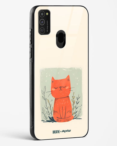 Orange Whiskers [BREATHE] Glass Case Phone Cover (Samsung)