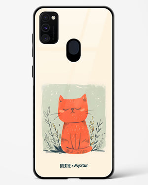 Orange Whiskers [BREATHE] Glass Case Phone Cover (Samsung)