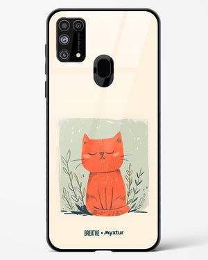 Orange Whiskers [BREATHE] Glass Case Phone Cover (Samsung)