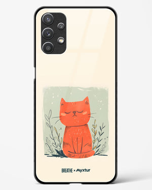 Orange Whiskers [BREATHE] Glass Case Phone Cover (Samsung)