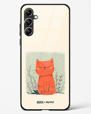 Orange Whiskers [BREATHE] Glass Case Phone Cover (Samsung)