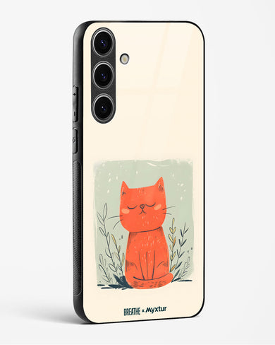 Orange Whiskers [BREATHE] Glass Case Phone Cover (Samsung)