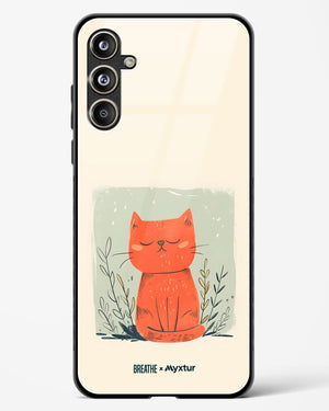 Orange Whiskers [BREATHE] Glass Case Phone Cover (Samsung)
