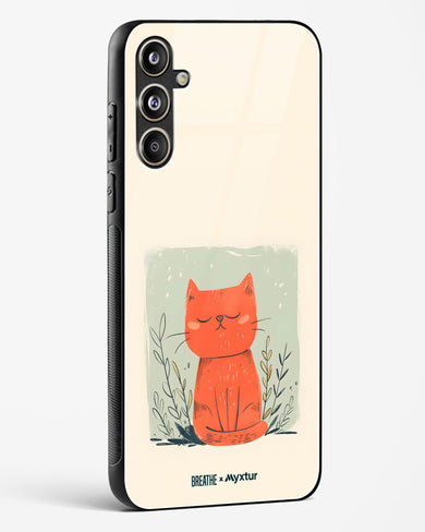Orange Whiskers [BREATHE] Glass Case Phone Cover (Samsung)