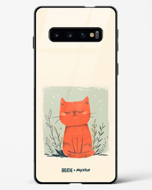 Orange Whiskers [BREATHE] Glass Case Phone Cover (Samsung)