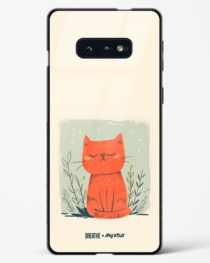 Orange Whiskers [BREATHE] Glass Case Phone Cover (Samsung)