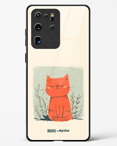 Orange Whiskers [BREATHE] Glass Case Phone Cover (Samsung)