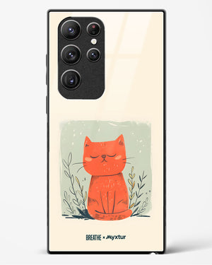 Orange Whiskers [BREATHE] Glass Case Phone Cover (Samsung)