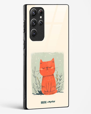 Orange Whiskers [BREATHE] Glass Case Phone Cover (Samsung)