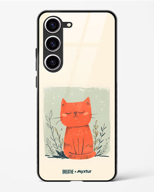 Orange Whiskers [BREATHE] Glass Case Phone Cover (Samsung)