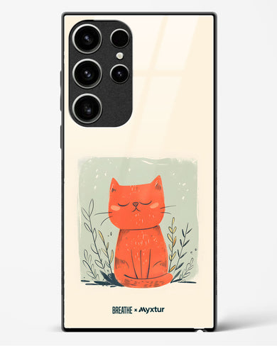 Orange Whiskers [BREATHE] Glass Case Phone Cover (Samsung)