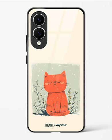 Orange Whiskers [BREATHE] Glass Case Phone Cover (Samsung)