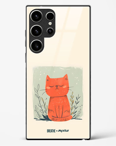 Orange Whiskers [BREATHE] Glass Case Phone Cover (Samsung)
