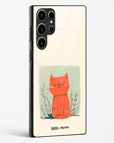 Orange Whiskers [BREATHE] Glass Case Phone Cover (Samsung)