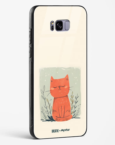 Orange Whiskers [BREATHE] Glass Case Phone Cover (Samsung)