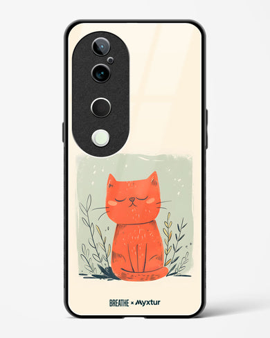 Orange Whiskers [BREATHE] Glass Case Phone Cover (Vivo)