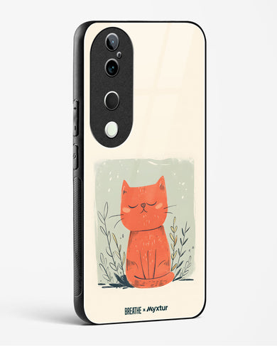 Orange Whiskers [BREATHE] Glass Case Phone Cover (Vivo)