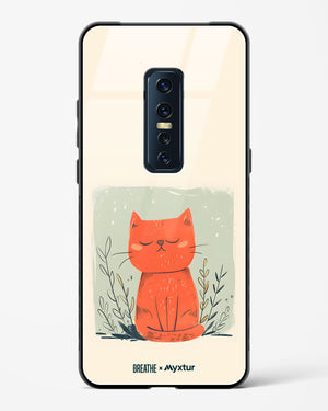 Orange Whiskers [BREATHE] Glass Case Phone Cover (Vivo)
