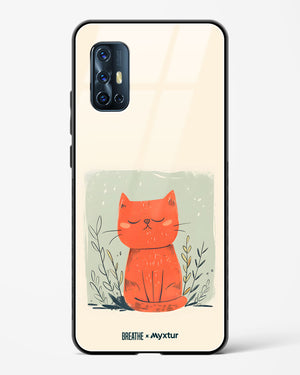 Orange Whiskers [BREATHE] Glass Case Phone Cover (Vivo)